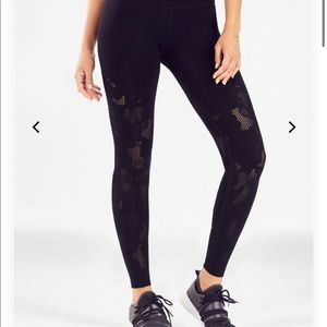 Fabletics High Waisted SculptKnit Camo Leggings